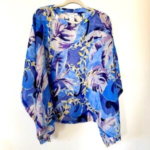 Chico’s Floral Poncho Size S/M